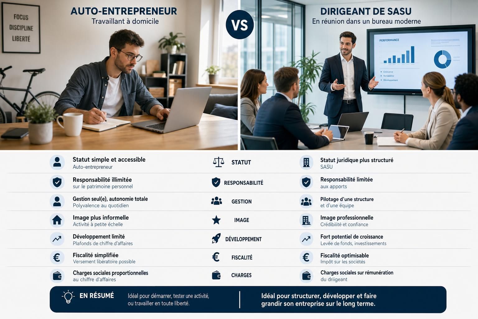 découvrez quel statut choisir entre auto-entrepreneur et sasu lorsque votre chiffre d'affaires augmente, pour optimiser votre gestion et votre fiscalité.